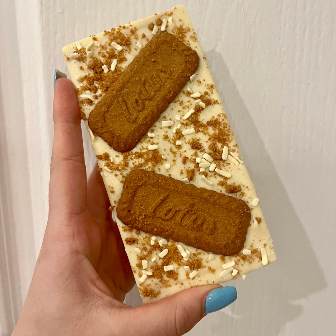 Lotus Biscoff White Chocolate Bar Etsy