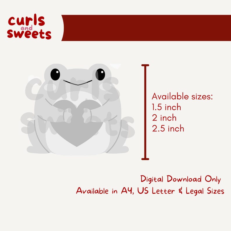 Printable Frog With Heart Macaron Template Printable PDF Printable ...
