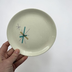 Vintage Salem North Star Brotplatte - MCM Atomic Starburst Ersatzteller - Mid Century Modern 6 Zoll Platte - Retro Geschirrersatz