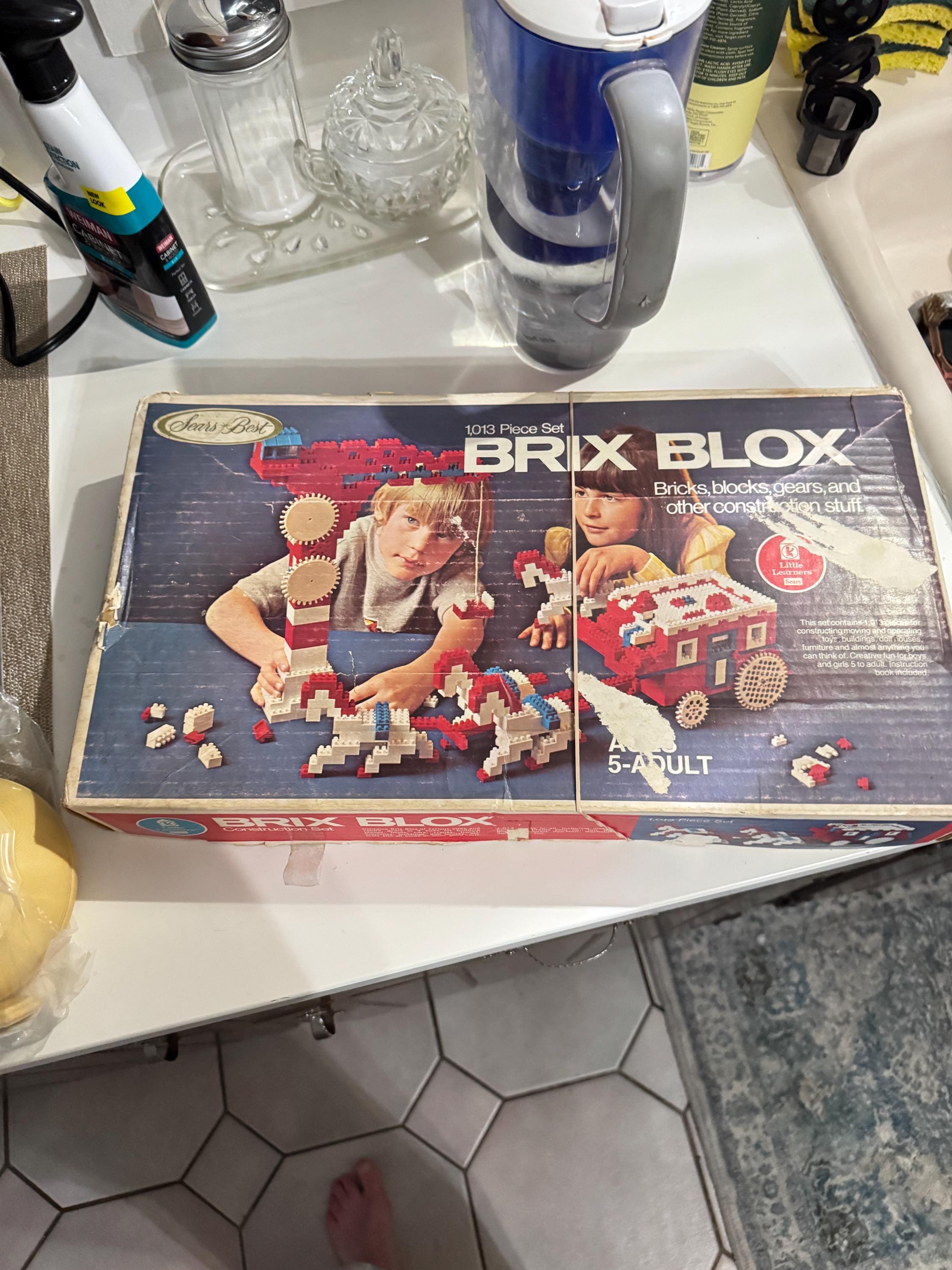 Vintage SEARS Brix Blox Construction Set Building Set - LEGO Blocks ...