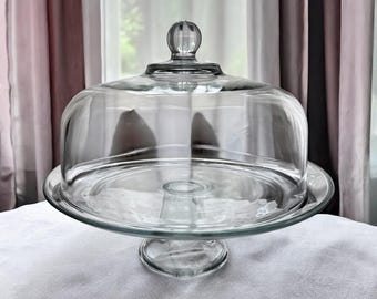 Alzata Per Torte Con Coperchio, Piatto Da Porta In Metallro E Cupola In Acrilico, Regalo Casa - 2
