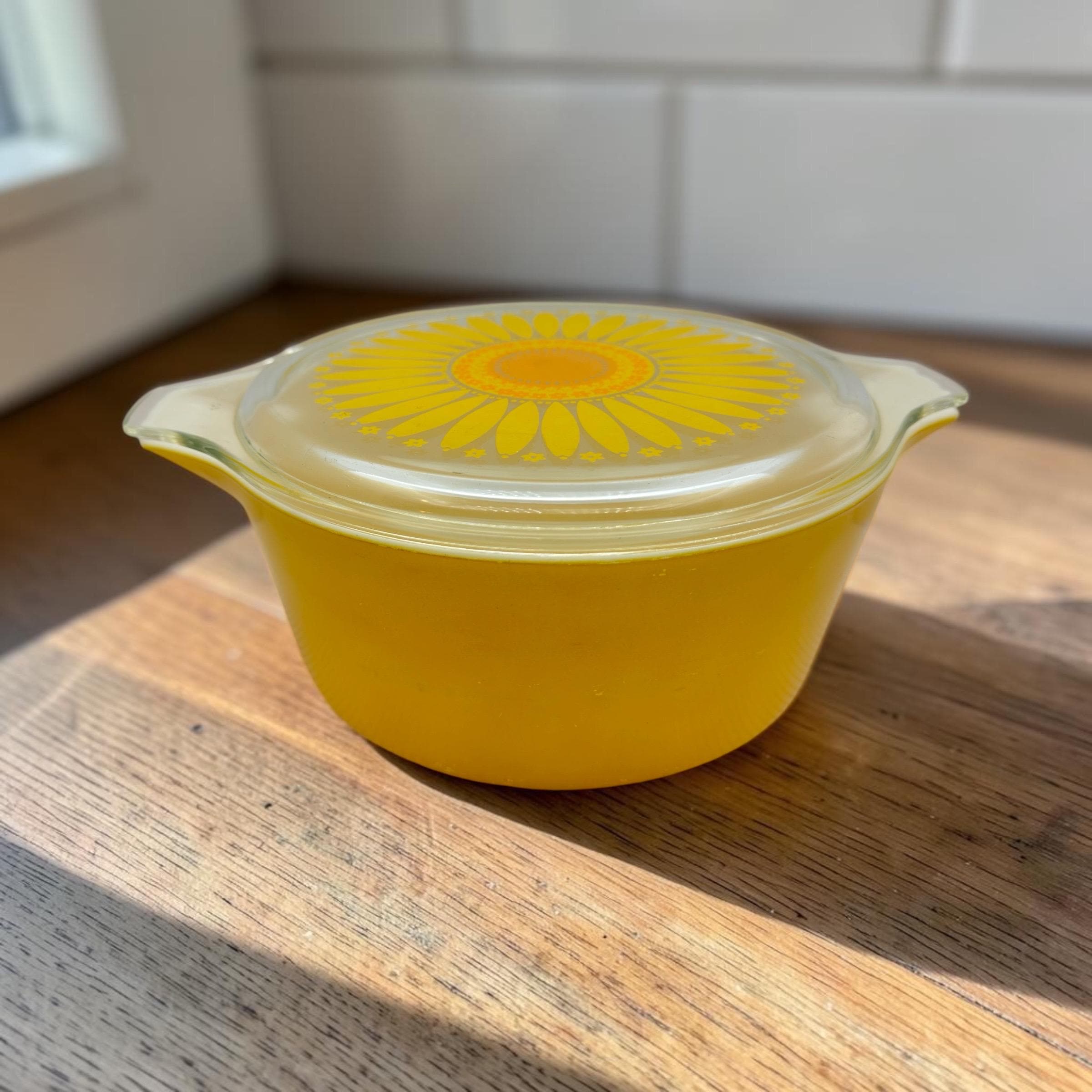 Pyrex Sunflower Daisy Casserole - Etsy