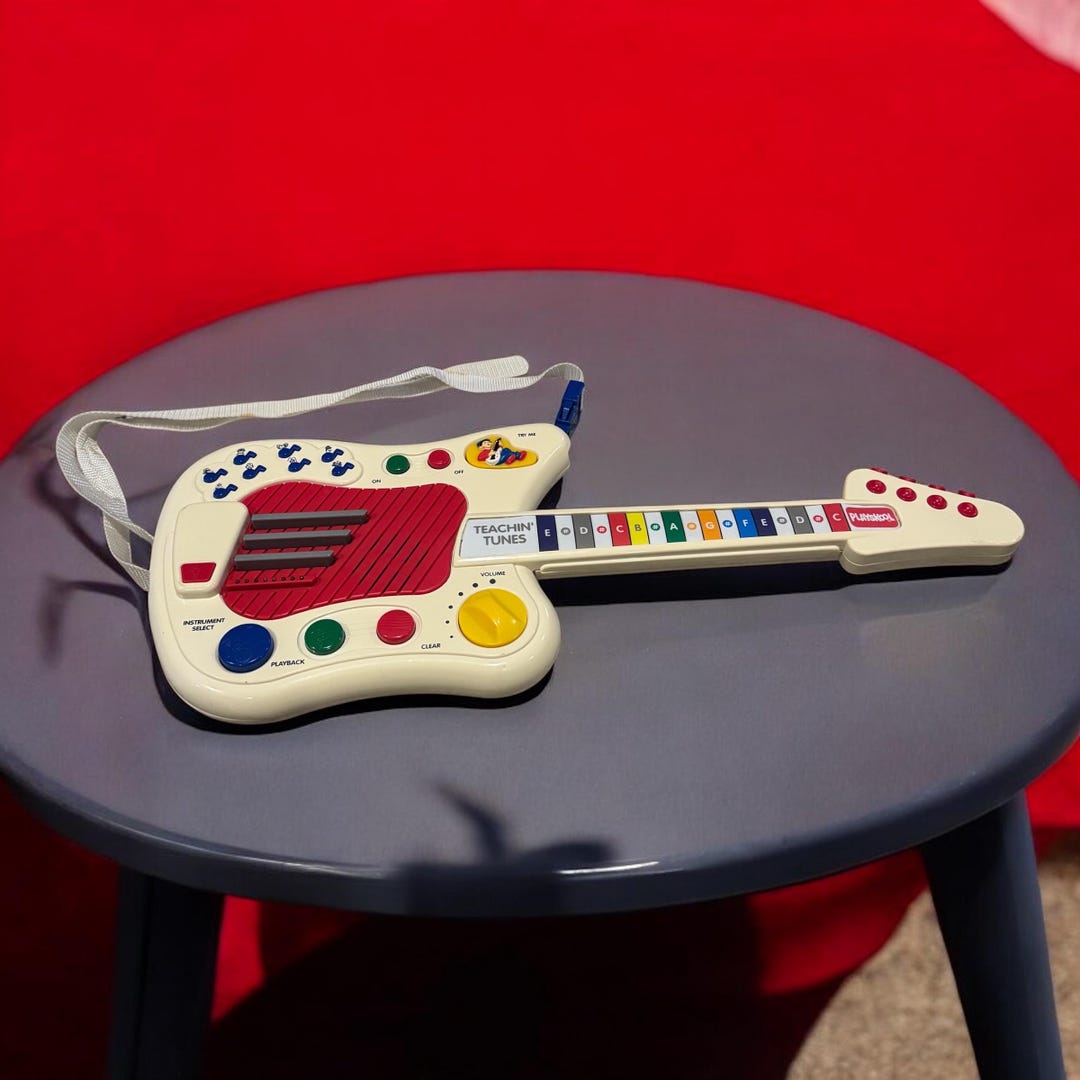 Vintage Guitar PLAYSKOOL TEACHIN' Tunes Talking Instrument Hasbro 1995 ...