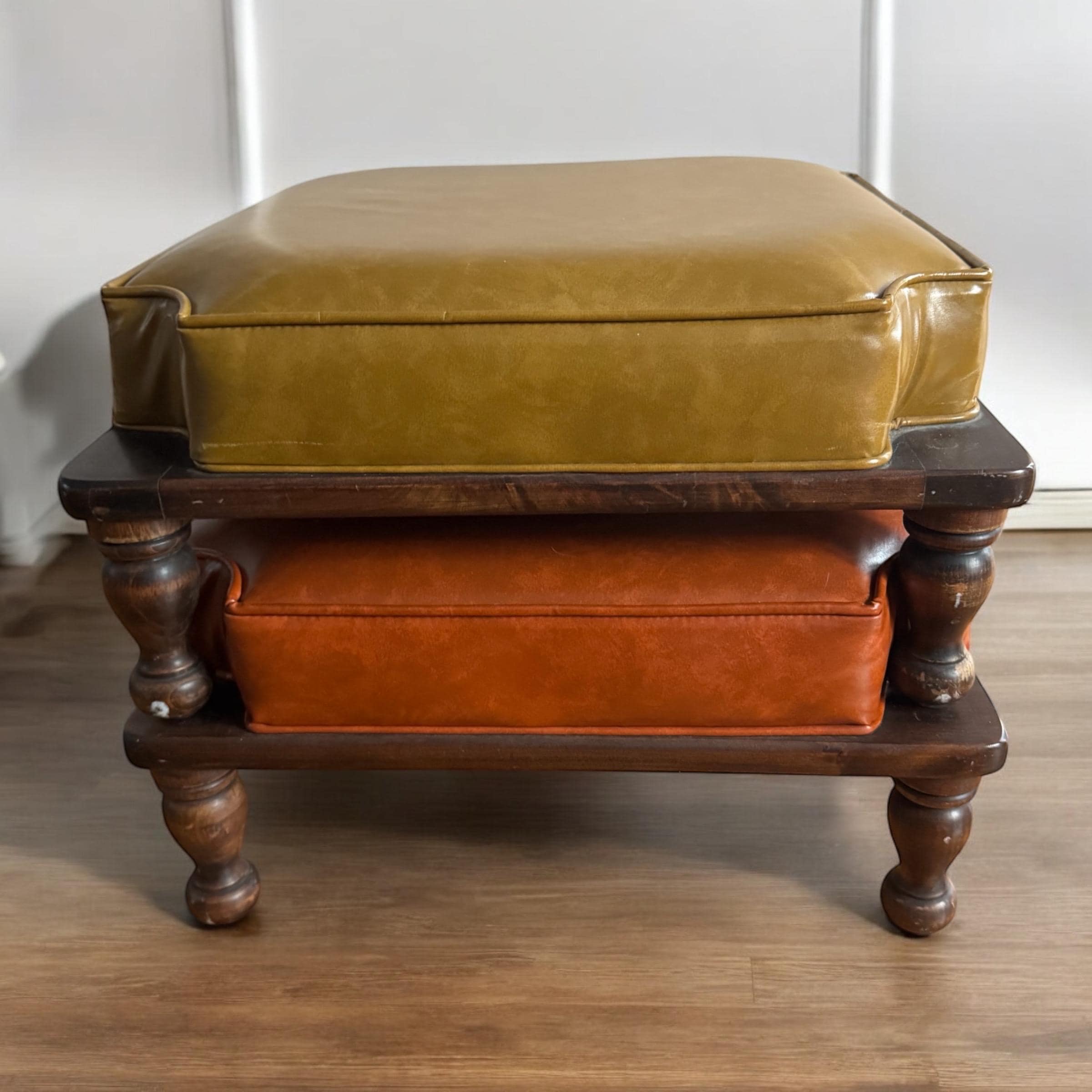 Pair of Vintage Mid Century Ethan Allen Stacking Footstools