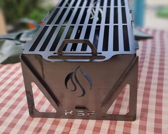 Collapsible Grill, Portable Grill, BBQ, Fire Pit 30x60 DXF Files, Laser cutting, Plasma Cutting