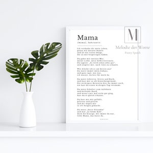 Gedicht Mama zum Muttertag oder als Geburtstagsgeschenk, Personalisiertes handgeschriebenes Geschenk Bild 5