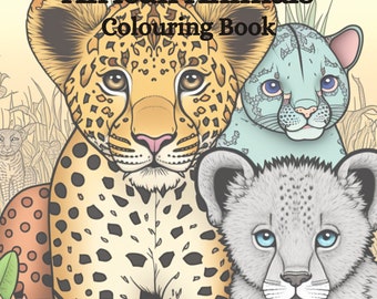 Coloring Book African Animals Children's coloring book for Fun Education book Adult coloring book