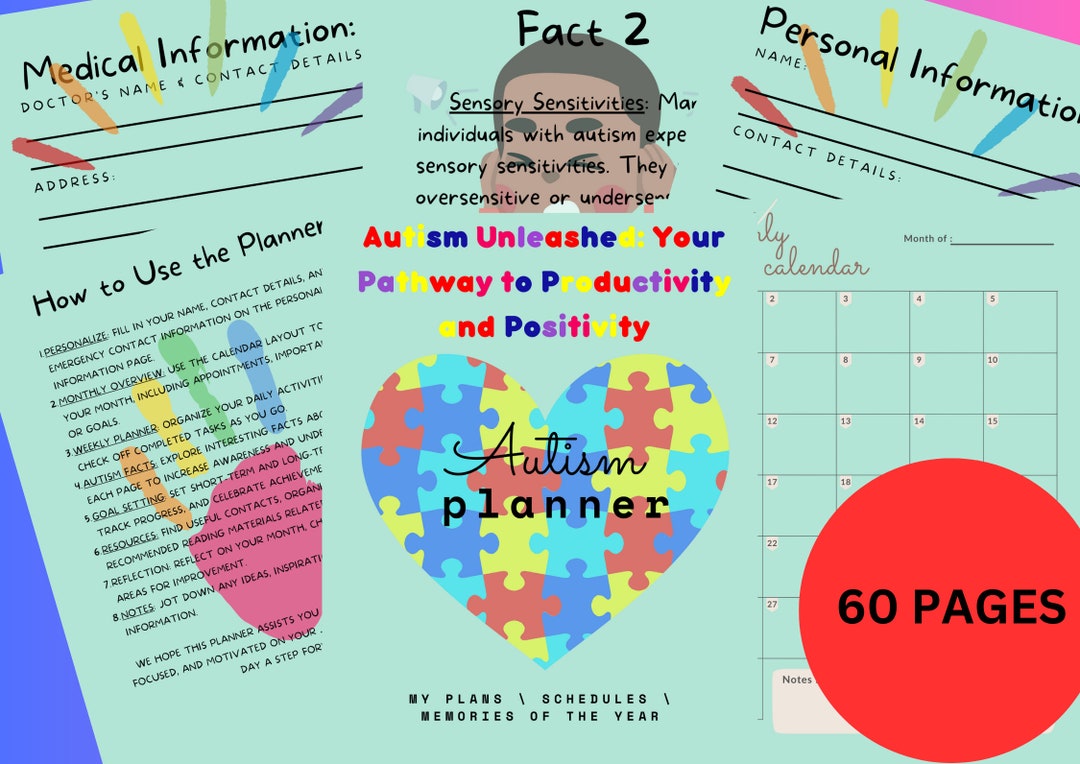 Autism Planner Notebook Asperger's Planner - Etsy
