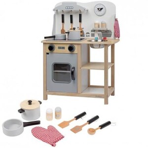 Wooden toy kitchen for children / Wooden toy kitchen imitation game