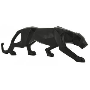 Black resin panther to pose / Resin animal decoration