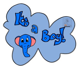 To chłopiec, słoniątko, rysowane ręcznie, svg png jpg pdf Baby shower, Koszulki Kubki
