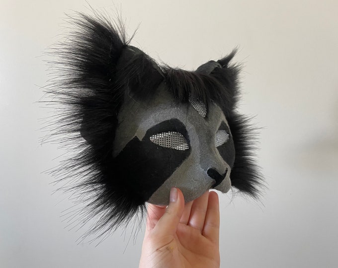 Raccoon Therian Mask Pre-made - Etsy UK