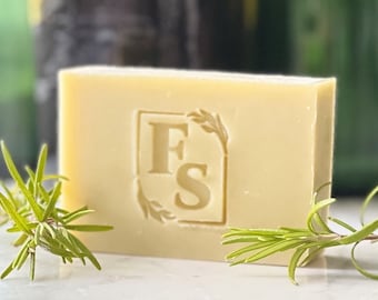 Rosemary vegan borage and babassu handmade soap