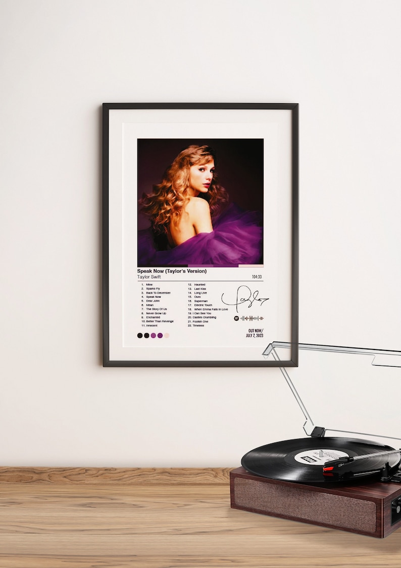 Speak Now Taylors Version, Album Cover Poster, Taylor Swift Gifts for ...