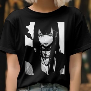 🖤 Emo T-shirt 🖤  Cenário anime, Anime