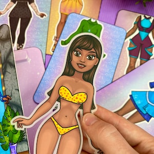Paper Doll Printables - DIY Kits for Kids, Dress Up Doll, Paper Doll Clothes, Activity for Kids, Mom Daughter Gift, Girls Activities