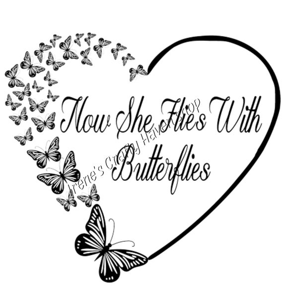 Butterfly Heart SVG/PNG, Cricut download file