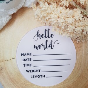 Hello world disc | Birth stats disc | Birth announcement| New baby