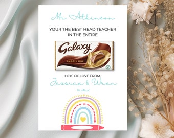 Best in the entire Galaxy gift | Best Headteacher | teacher gift | personalised teacher gift | galaxy board| Chocolate gift