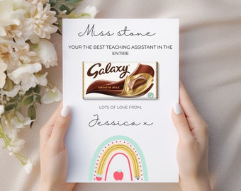 Best teaching assistant| teaching assistant gift | best in the entire galaxy | chocolate gift | leaver gift | Galaxy bar