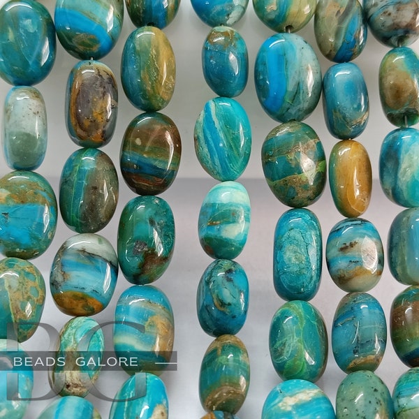 Andean Opal Tumble Beads, Peruvian Opal, Smooth Andean Opal Gemstone Beads, Andean Opal Nuggets perles, fournitures de bijoux 8,5 pouces Strand