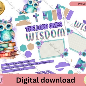 The LORD gives wisdom bible Journaling Printable,  Bible Art Journaling, Creative Bible Journaling , Faith Journaling, Digital Journaling