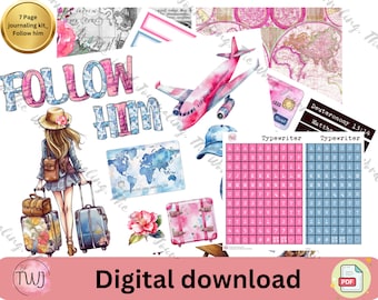 Volg hem, afdrukbare bijbeljournaling, Bible Art-journaling, Creative Bible Journaling, Faith Journaling, Digital Journaling