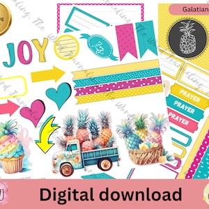 Fruit of the spirit Joy Journaling Printable,  Bible Art Journaling, Creative Bible Journaling , Faith Journaling, Digital Journaling