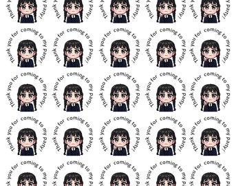 Wednesday party stickers