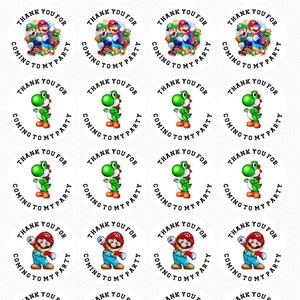 Popular super Mario personalised stickers