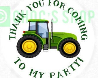 Tractor personalised stickers