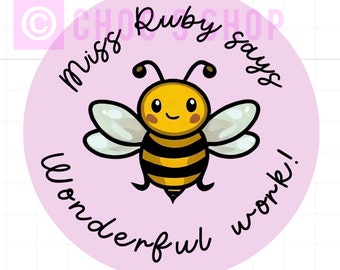Teacher Miss says personalised stickers