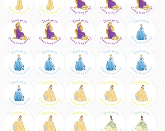 Princess personalised stickers