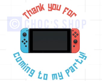 Nintendo switch party stickers