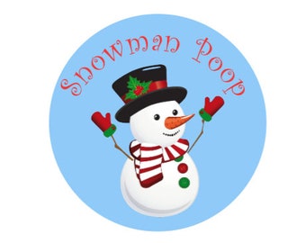 Snowman Poop stickers
