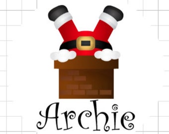Santa personalised stickers