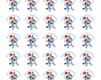 Christmas Bluey stickers