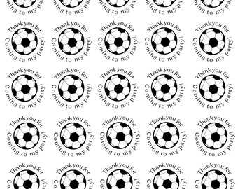 Football thank you for coming to my party stickers