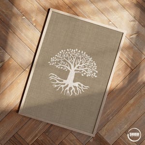 Modern Minimalistic Tree of Life Art Print | Mindfulness Wall Art Poster for Yoga Studio, Meditation Room, Spiritual Home Decor image 6
