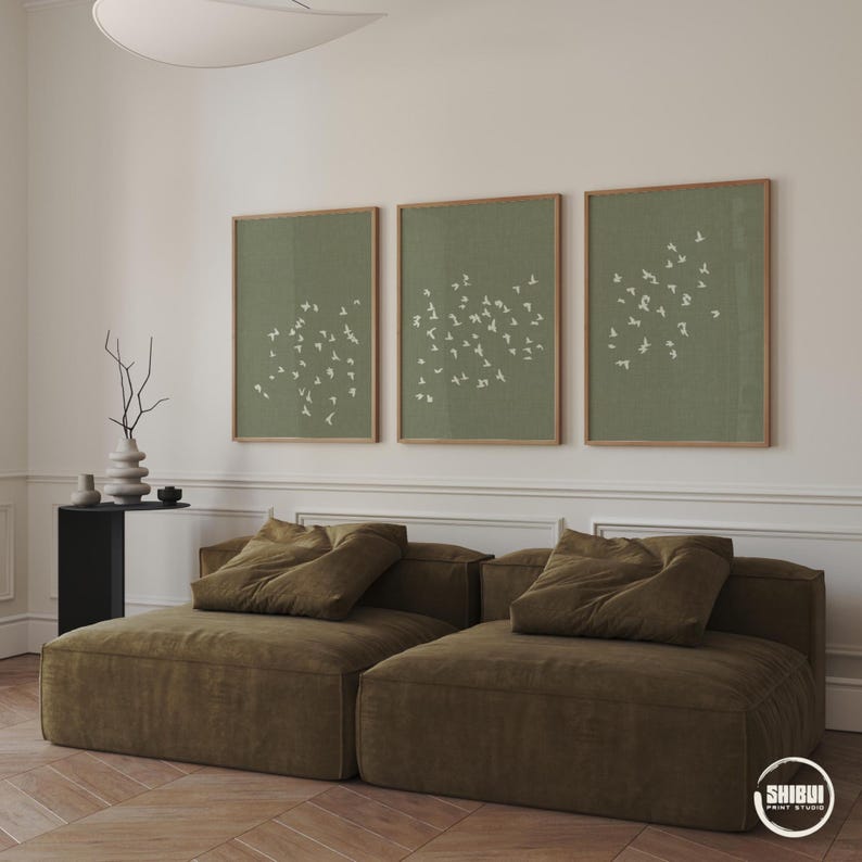 Triptych wall art set minimalistic