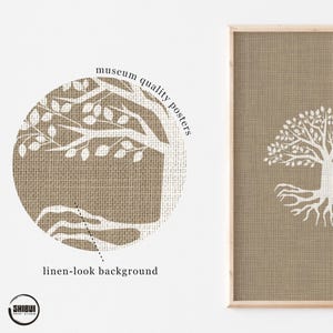 Modern Minimalistic Tree of Life Art Print | Mindfulness Wall Art Poster for Yoga Studio, Meditation Room, Spiritual Home Decor image 2