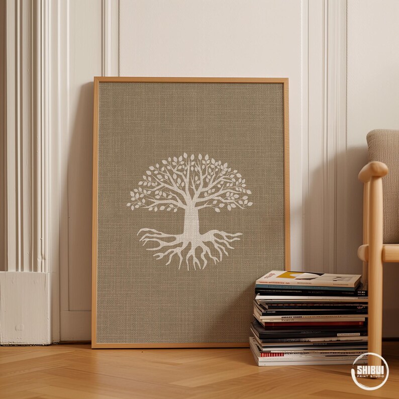 Modern Minimalistic Tree of Life Art Print | Mindfulness Wall Art Poster for Yoga Studio, Meditation Room, Spiritual Home Decor image 7