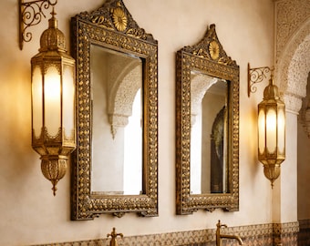 Handmade Moroccan Brass Wall Sconce – Riad Lantern Lighting