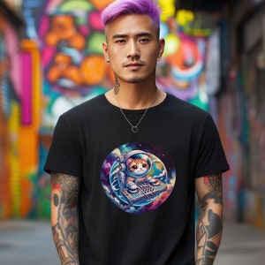 ¡Gato DJ astronauta! Gato en el espacio - Unisex - Camiseta divertida