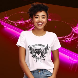 Tattoo Grunge Style Santo Domingo Wings Speakers - DJ T-Shirt - Unisex
