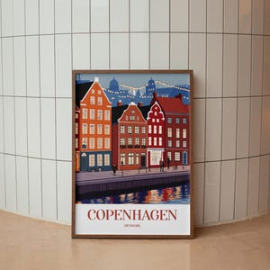 Copenhagen Denmark Travel Art, Printable Copenhagen Wall Art, Denmark Wall Art, Copenhagen Travel Art, Digital Travel, Travel Wall Art