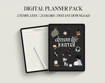 AESTHETIC DIGITAL Dream Life Journal / Páginas mínimas de diario / Papel Goodnotes / Descarga digital PDF