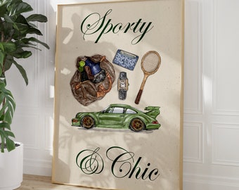 Arte de pared estético de dinero viejo / Arte de pared de decoración de apartamentos / Impresión digital / Arte de pared de moda imprimible / Cartel de arte de descarga instantánea