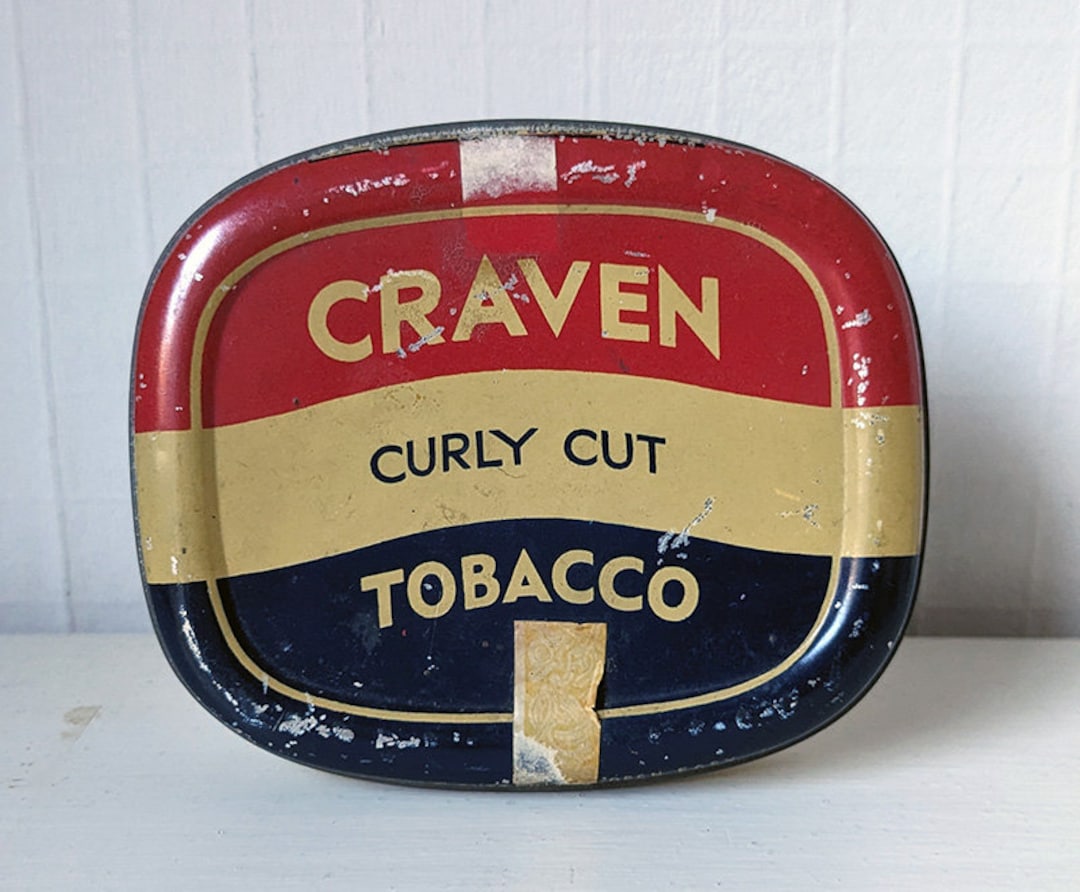 Vintage Craven Curly Cut Tobacco Tin – British Advertising Collectible