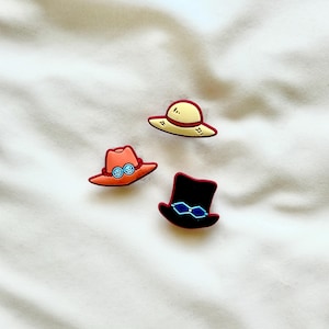 OP Straw Hat ASL Anime Cute Shoe Charms - Japanese Shoe Charms | Pirate Hat Shoe Charms
